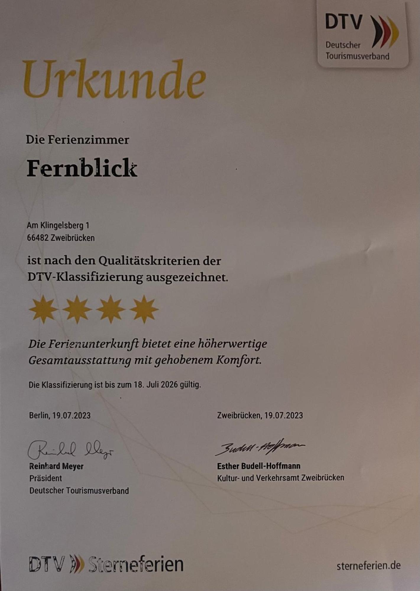 Апартаменты Fernblick Цвайбрюккен Экстерьер фото